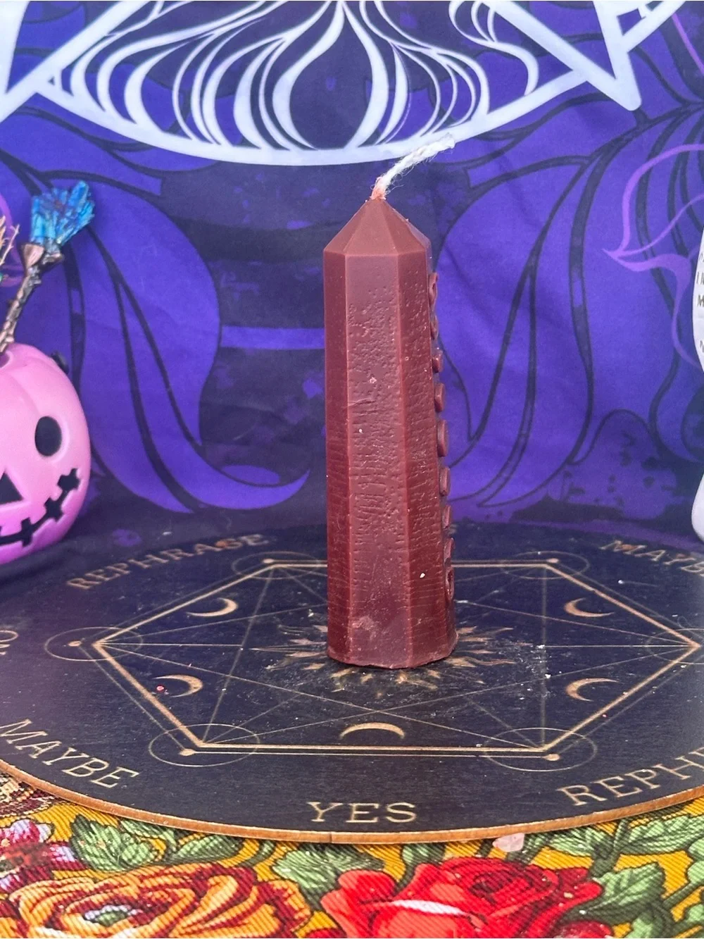 Brown Moon Phase Candle